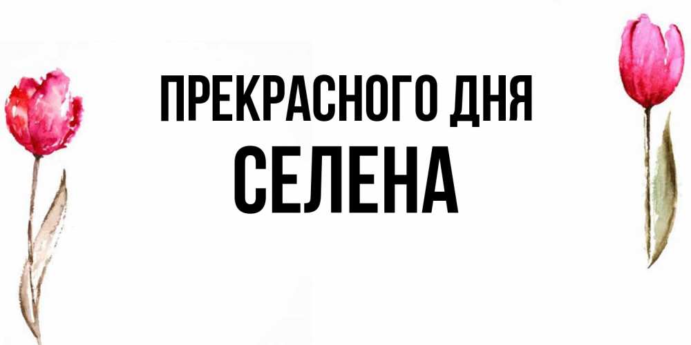 Открытка  с именем. Селена, Прекрасного дня  