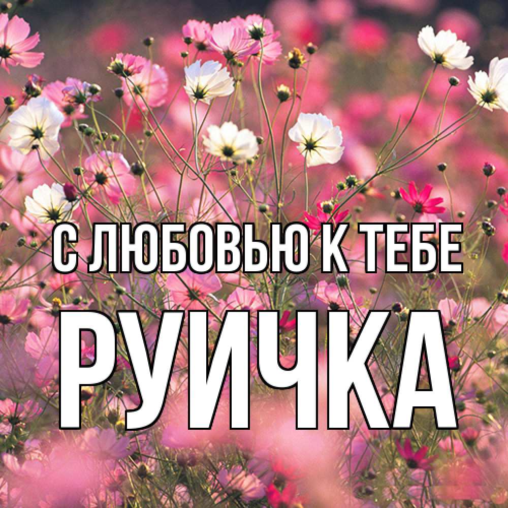 Открытка  с именем. Руичка, С любовью к тебе  