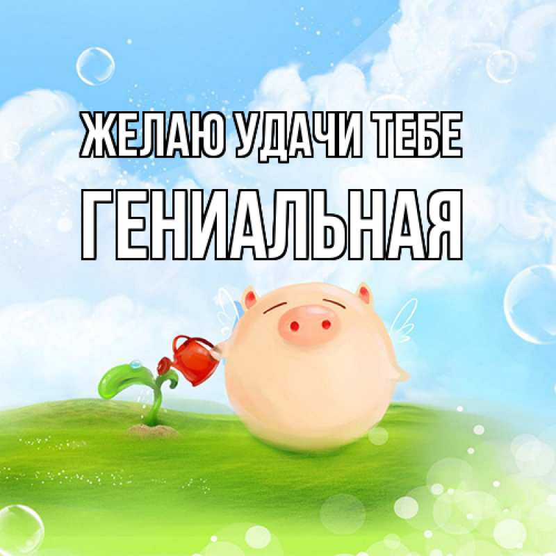 Картинка Желаю удачи тебе, Гениальная
