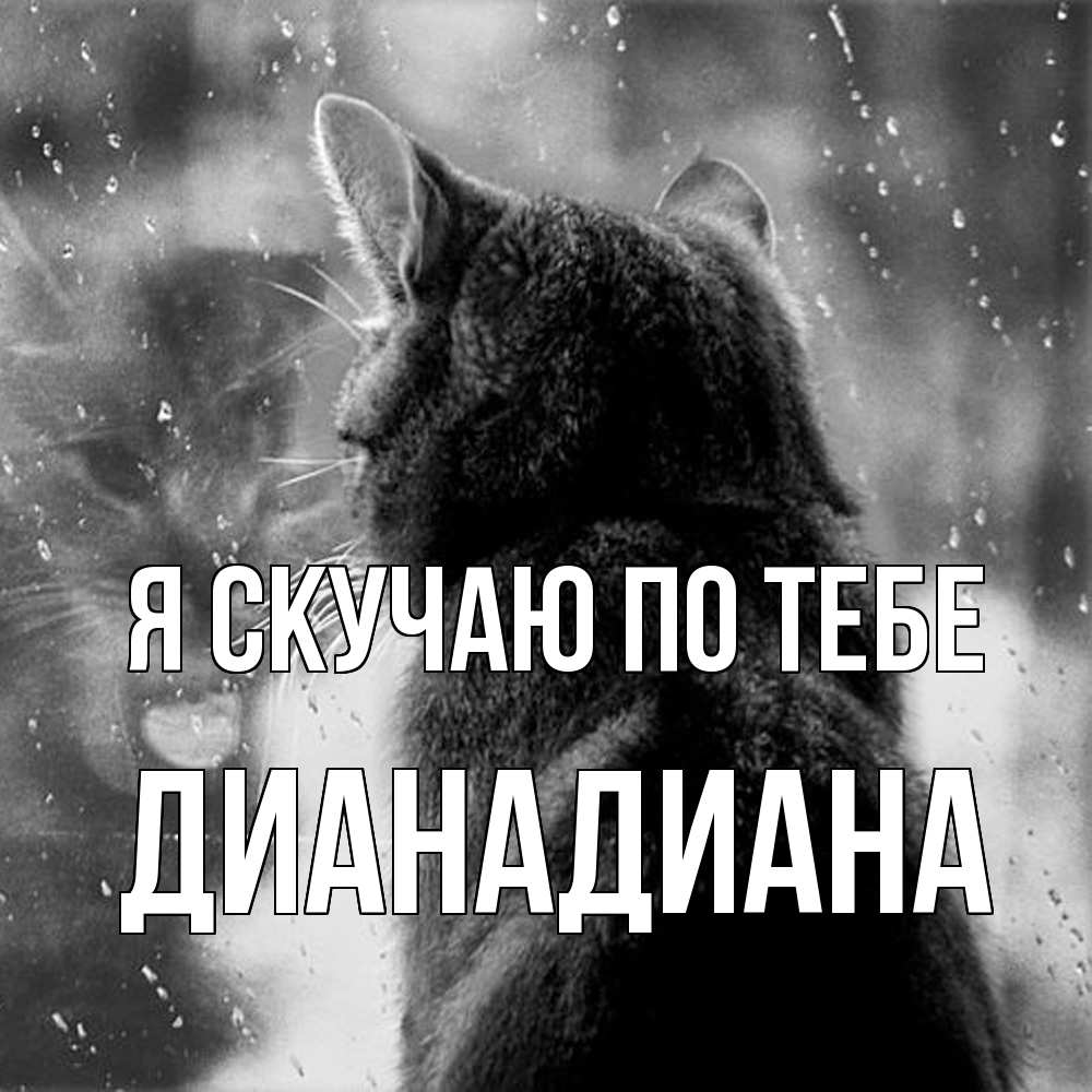 Открытка  с именем. ДианаДиана, Я скучаю по тебе  