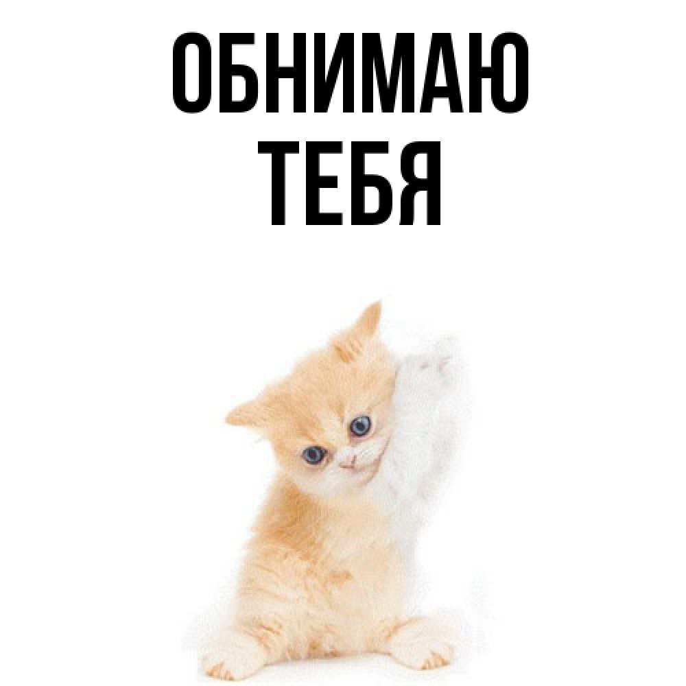 Открытка  с именем. тебя, Обнимаю  