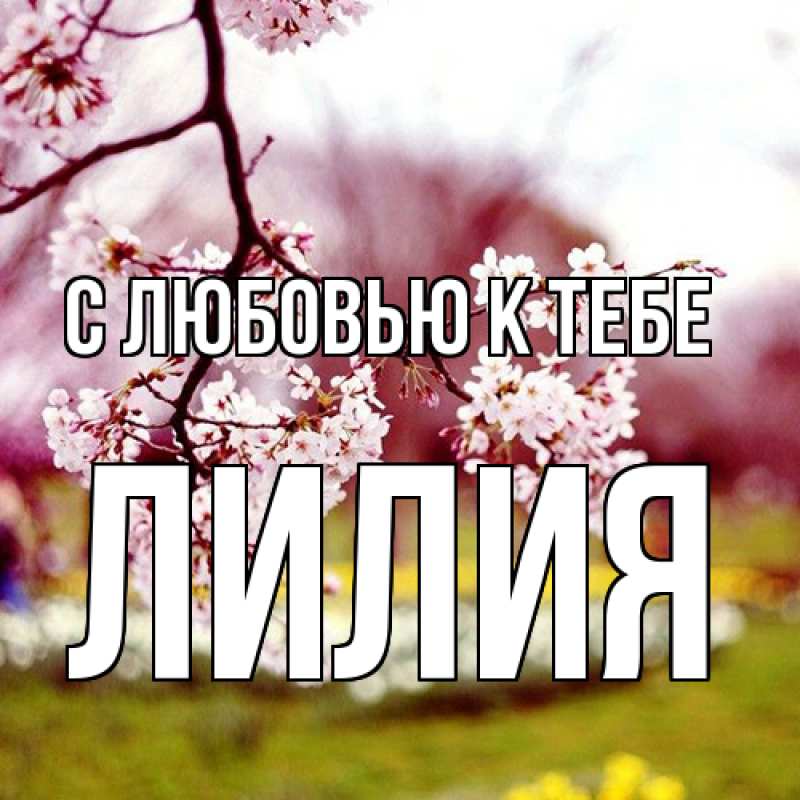 Картинка С любовью к тебе, ЛИлия