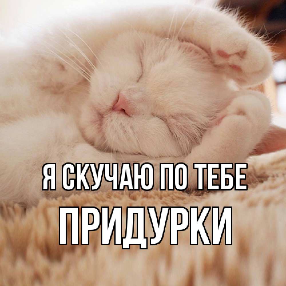 Открытка  с именем. Придурки, Я скучаю по тебе  