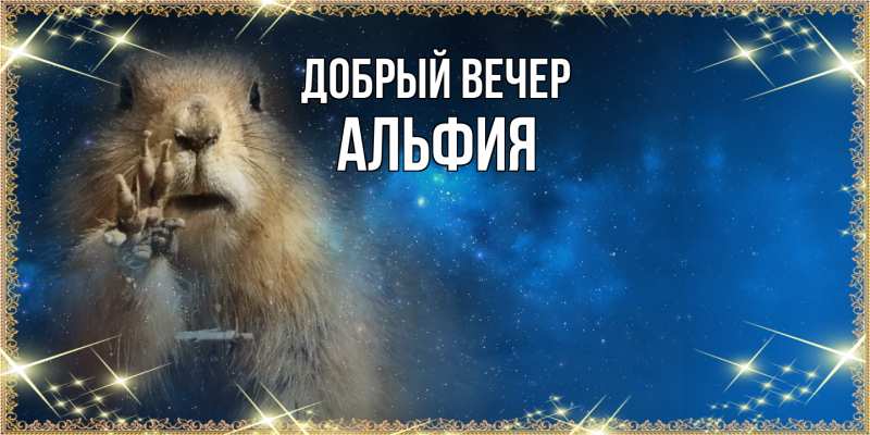 Картинка Добрый вечер, Альфия
