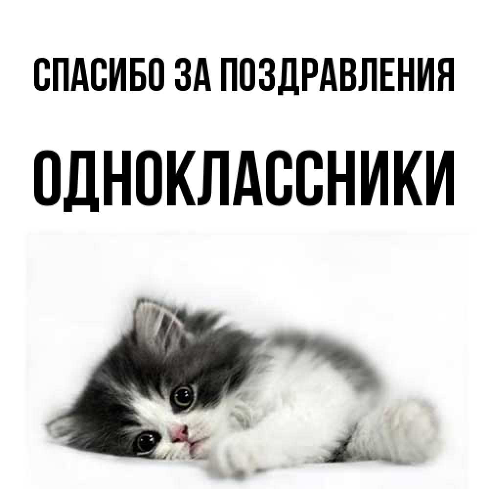 Открытка  с именем. Одноклассники, Спасибо за поздравления  