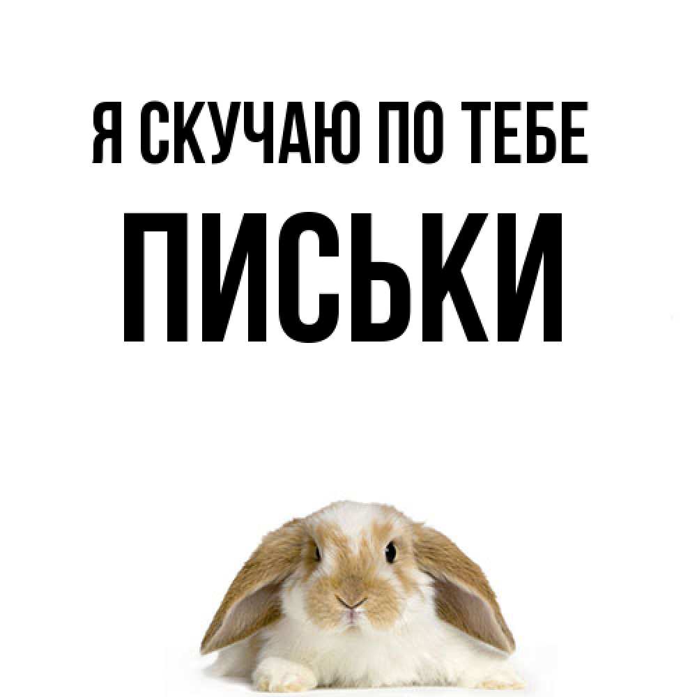 Открытка  с именем. Письки, Я скучаю по тебе  