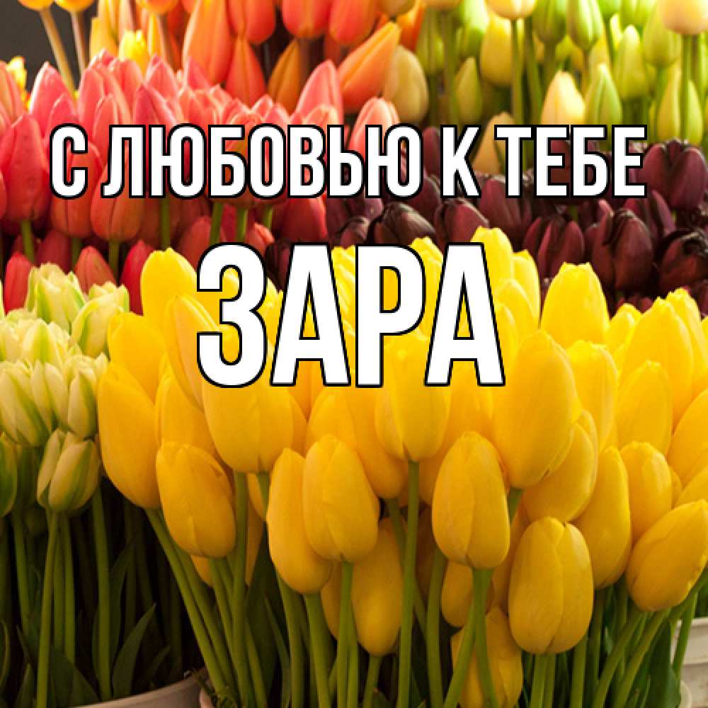 Открытка  с именем. Зара, С любовью к тебе  