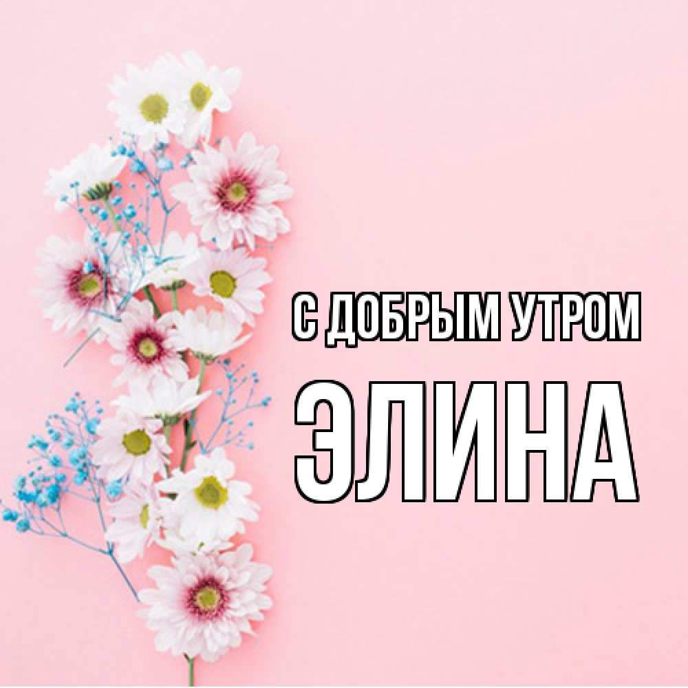 Открытка  с именем. Элина, С добрым утром  