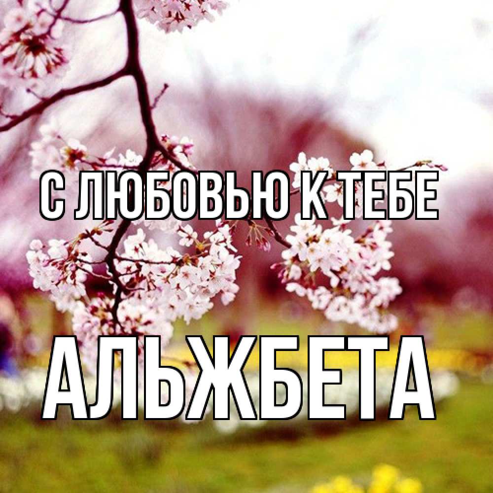 Открытка  с именем. Альжбета, С любовью к тебе  