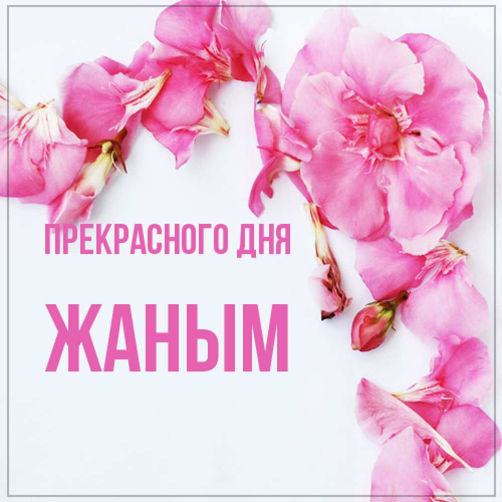Открытка  с именем. Жаным, Прекрасного дня  