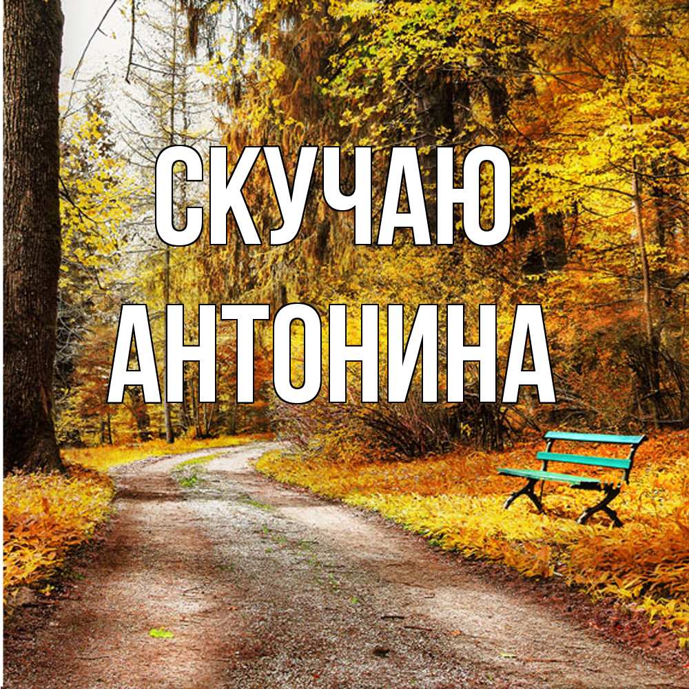 Открытка  с именем. Антонина, Скучаю  