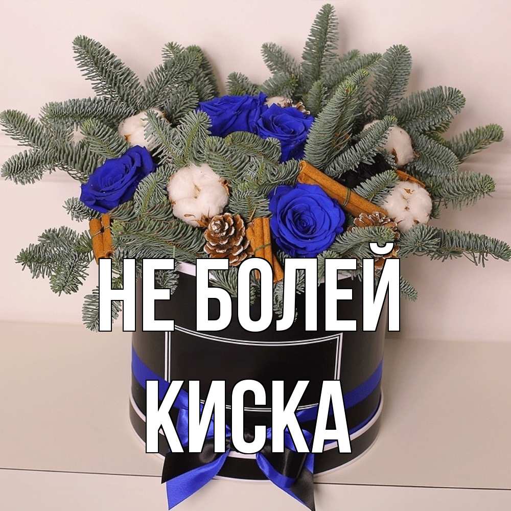 Открытка  с именем. Киска, Не болей  