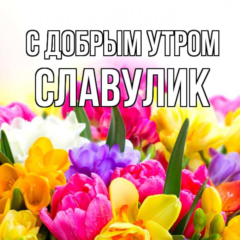 Открытка с именем, Славулик, С добрым утром