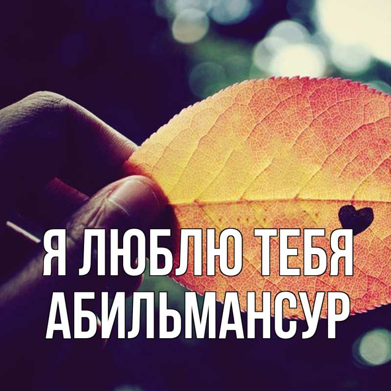Картинка Я люблю тебя, Абильмансур