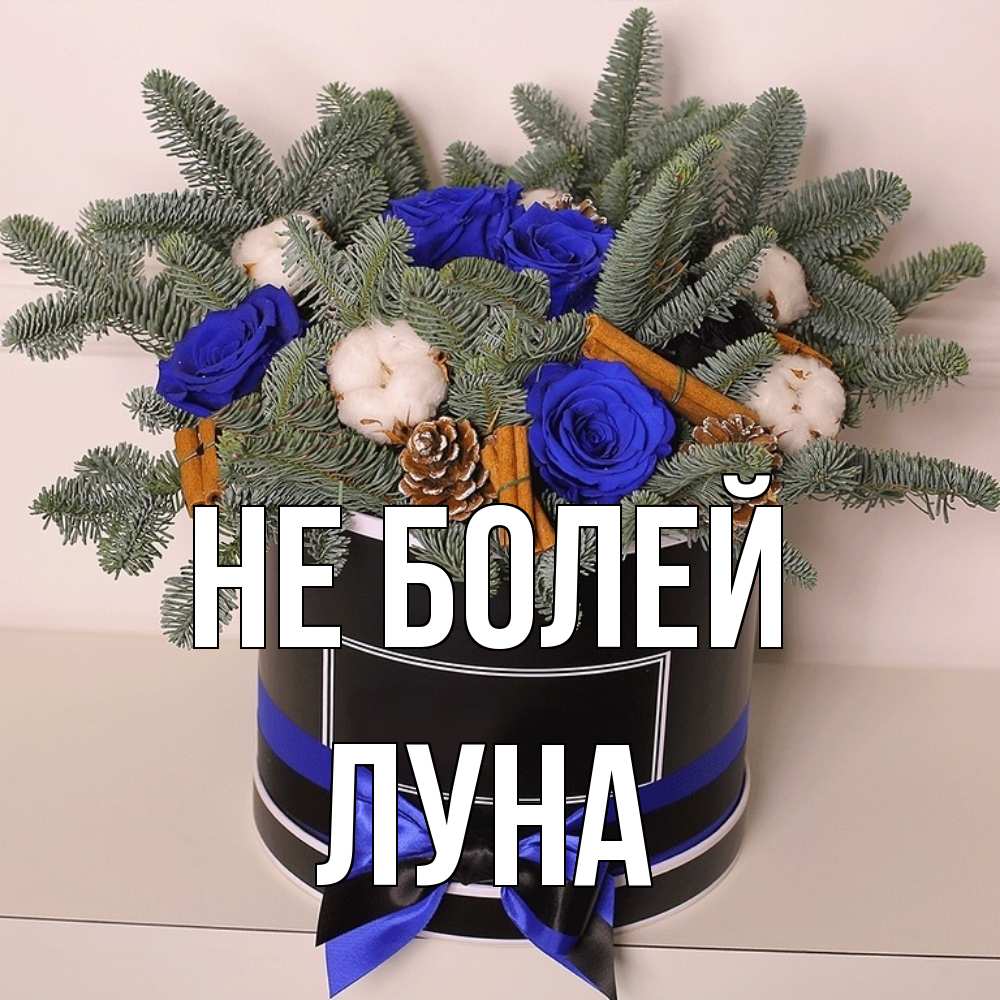 Открытка  с именем. Луна, Не болей  