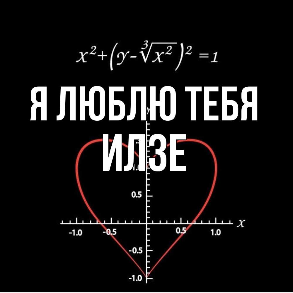 Открытка  с именем. Илзе, Я люблю тебя  