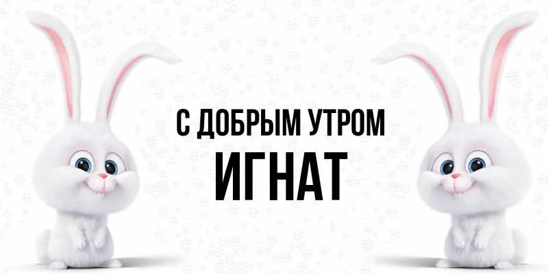 Картинка С добрым утром, Игнат
