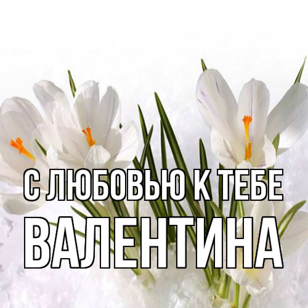 Открытка  с именем. валентина, С любовью к тебе  