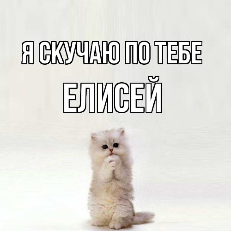 Картинка Я скучаю по тебе, Елисей