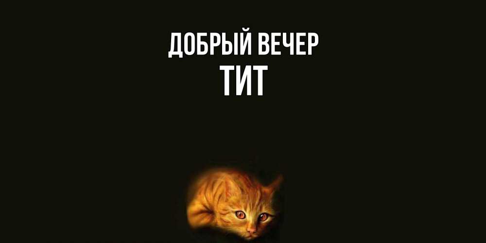 Открытка  с именем. Тит, Добрый вечер  