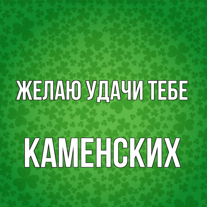 Картинка Желаю удачи тебе, Каменских