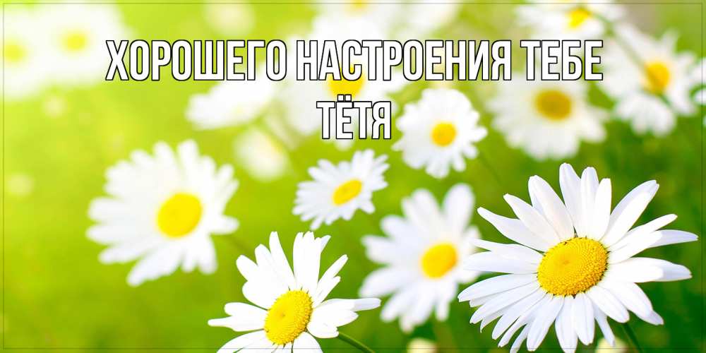 Открытка  с именем. Тётя, Хорошего настроения тебе  