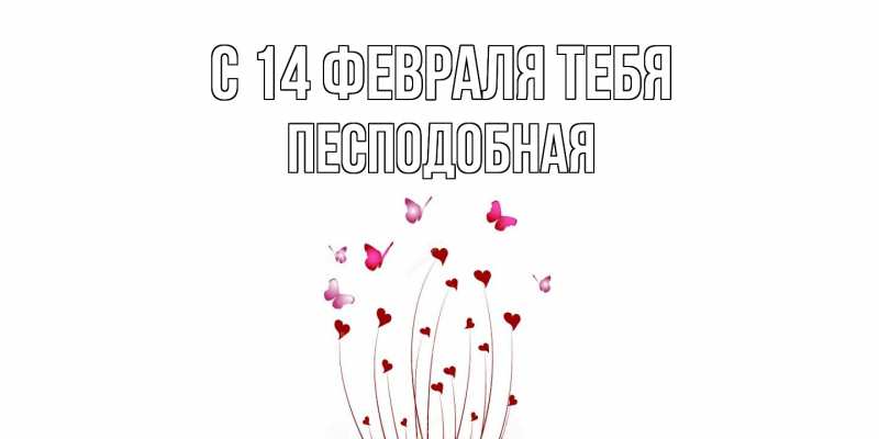Картинка С 14 февраля тебя, Песподобная