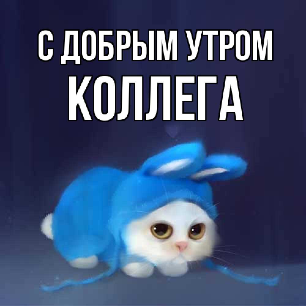 Открытка  с именем. коллега, С добрым утром  