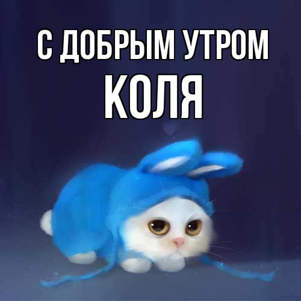 Открытка  с именем. Коля, С добрым утром  