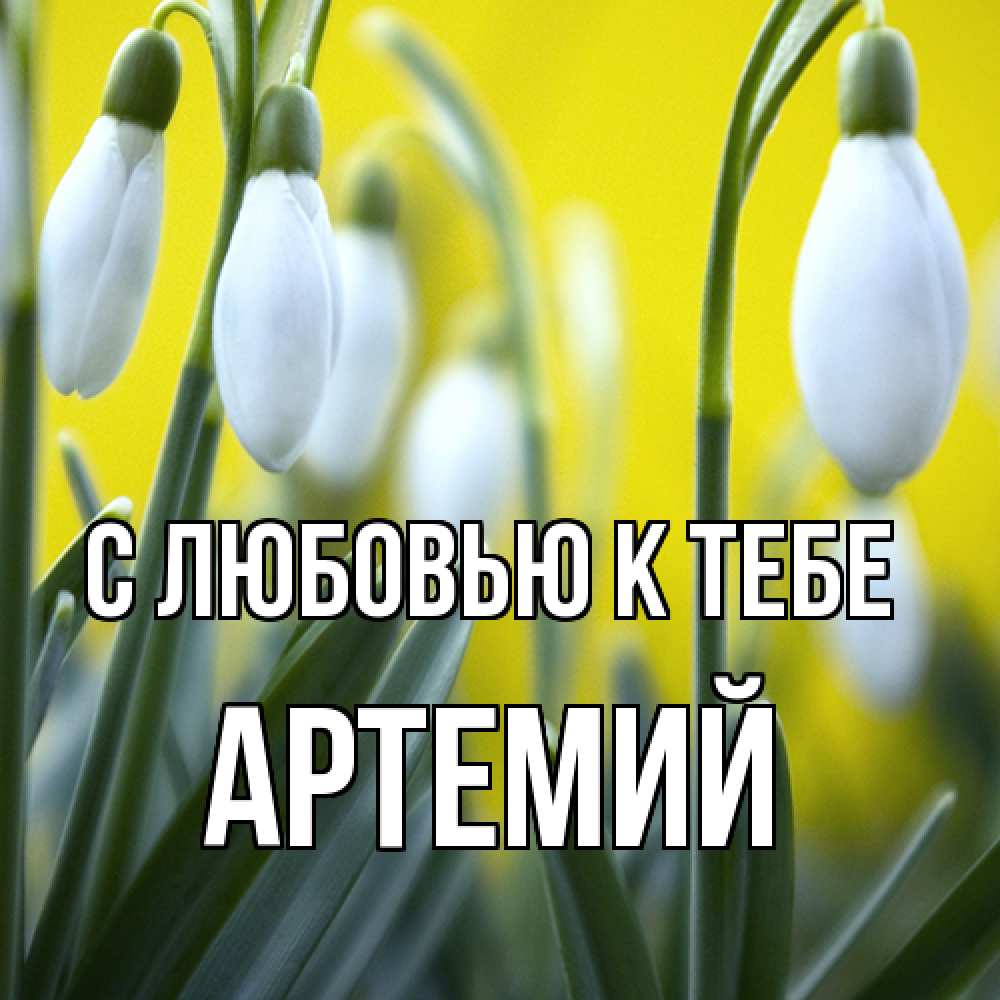 Открытка  с именем. Артемий, С любовью к тебе  