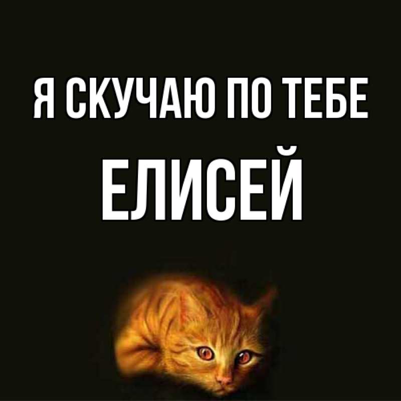 Картинка Я скучаю по тебе, Елисей