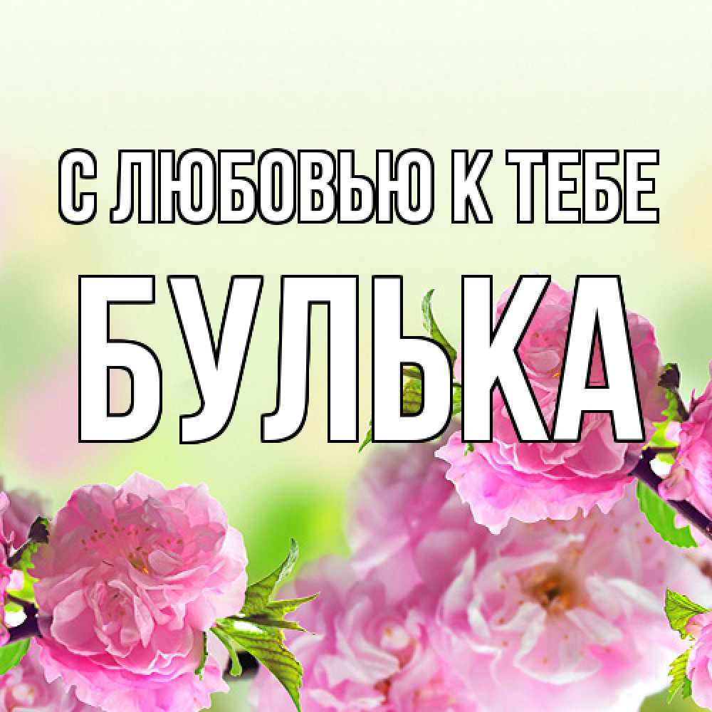 Открытка  с именем. Булька, С любовью к тебе  