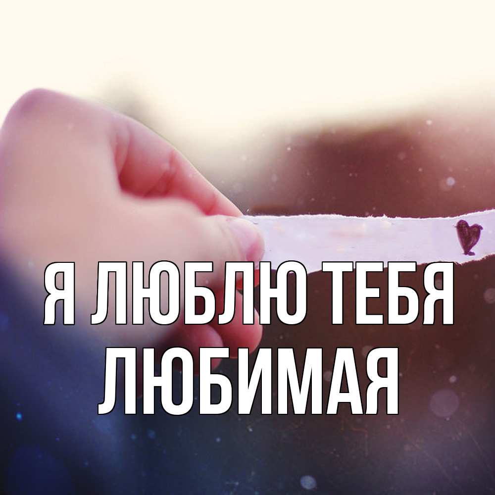 Открытка  с именем. Любимая, Я люблю тебя  