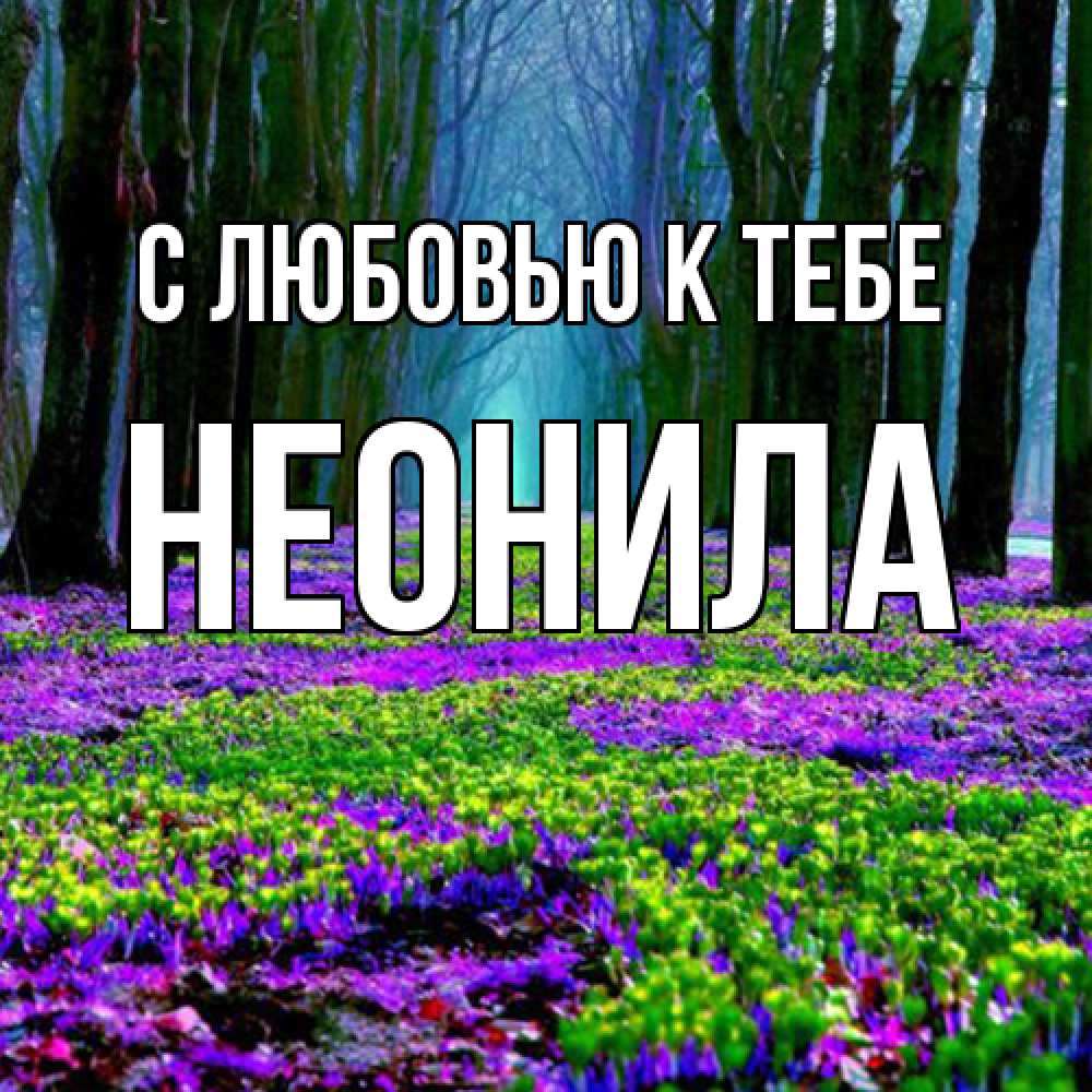 Открытка  с именем. Неонила, С любовью к тебе  