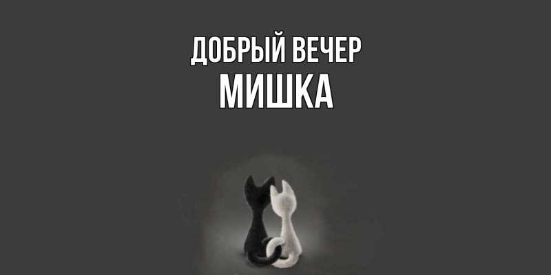Картинка Добрый вечер, Мишка