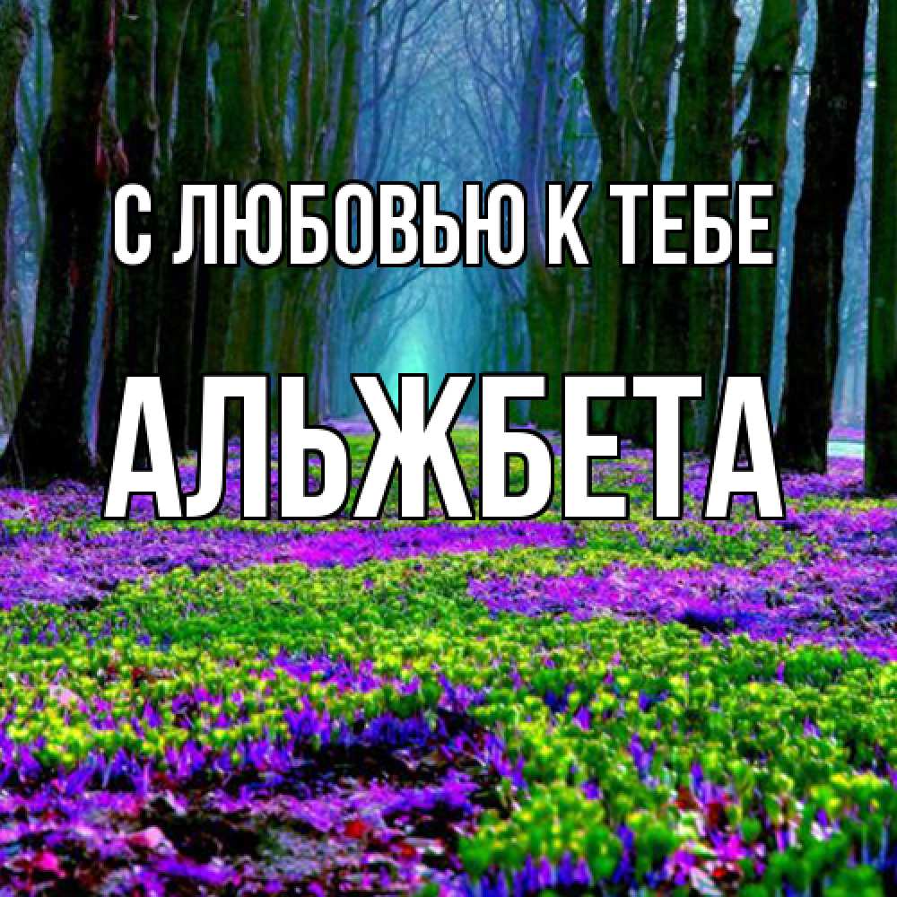 Открытка  с именем. Альжбета, С любовью к тебе  