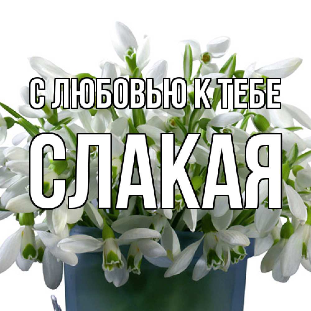 Открытка  с именем. Слакая, С любовью к тебе  