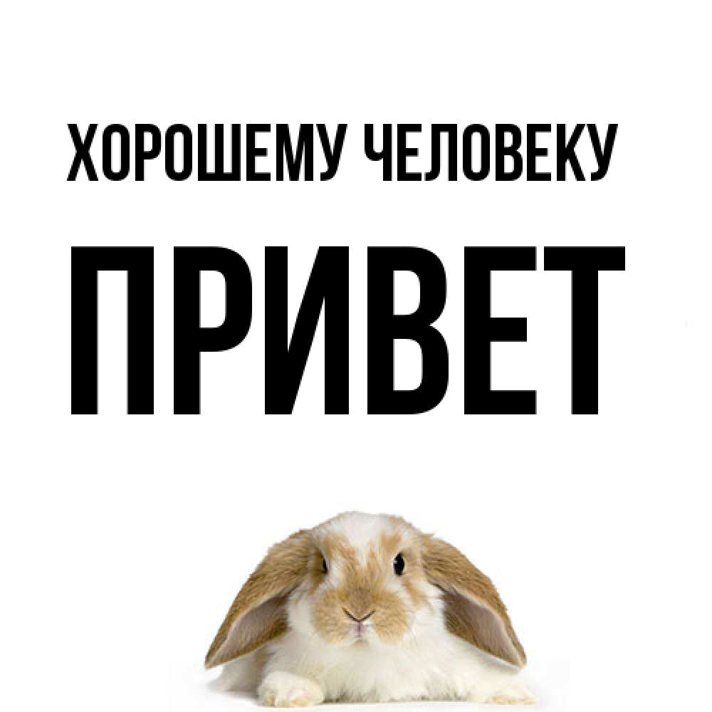 Открытка  с именем. Привет, Хорошему человеку  