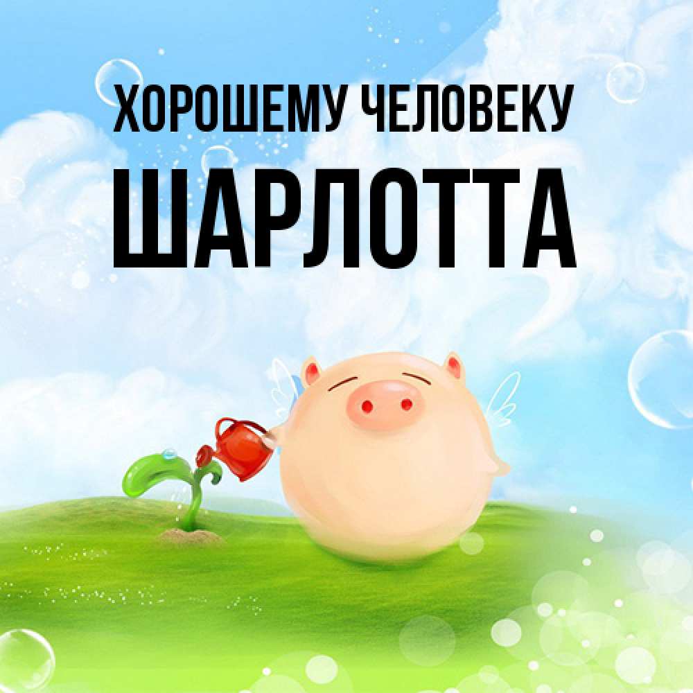 Открытка  с именем. Шарлотта, Хорошему человеку  