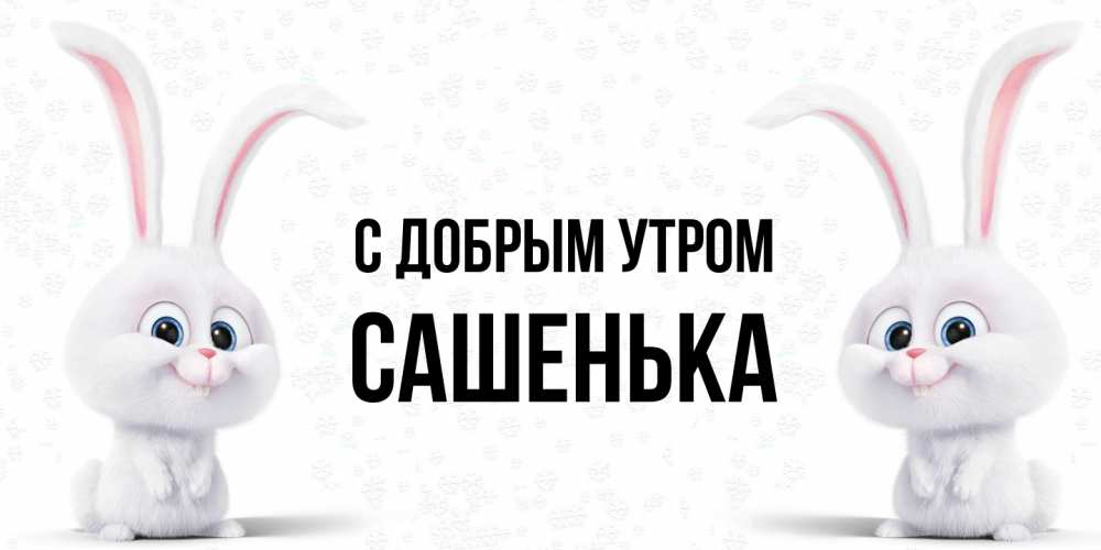 Открытка  с именем. САШЕНЬКА, С добрым утром  