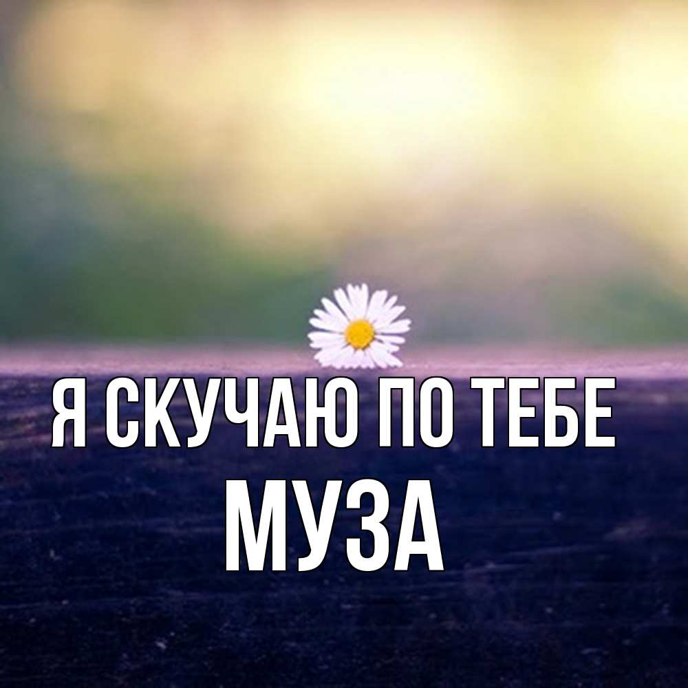 Открытка  с именем. Муза, Я скучаю по тебе  