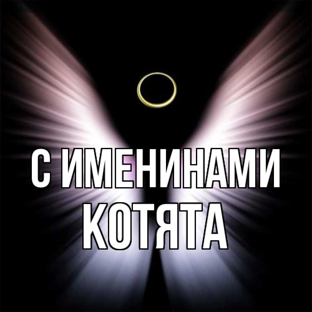 Открытка  с именем. Котята, С именинами  