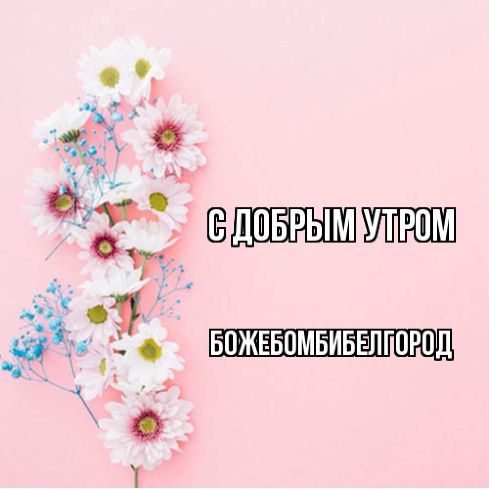 Открытка  с именем. божебомбибелгород, С добрым утром  