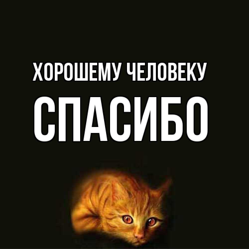 Открытка  с именем. спасибо, Хорошему человеку  