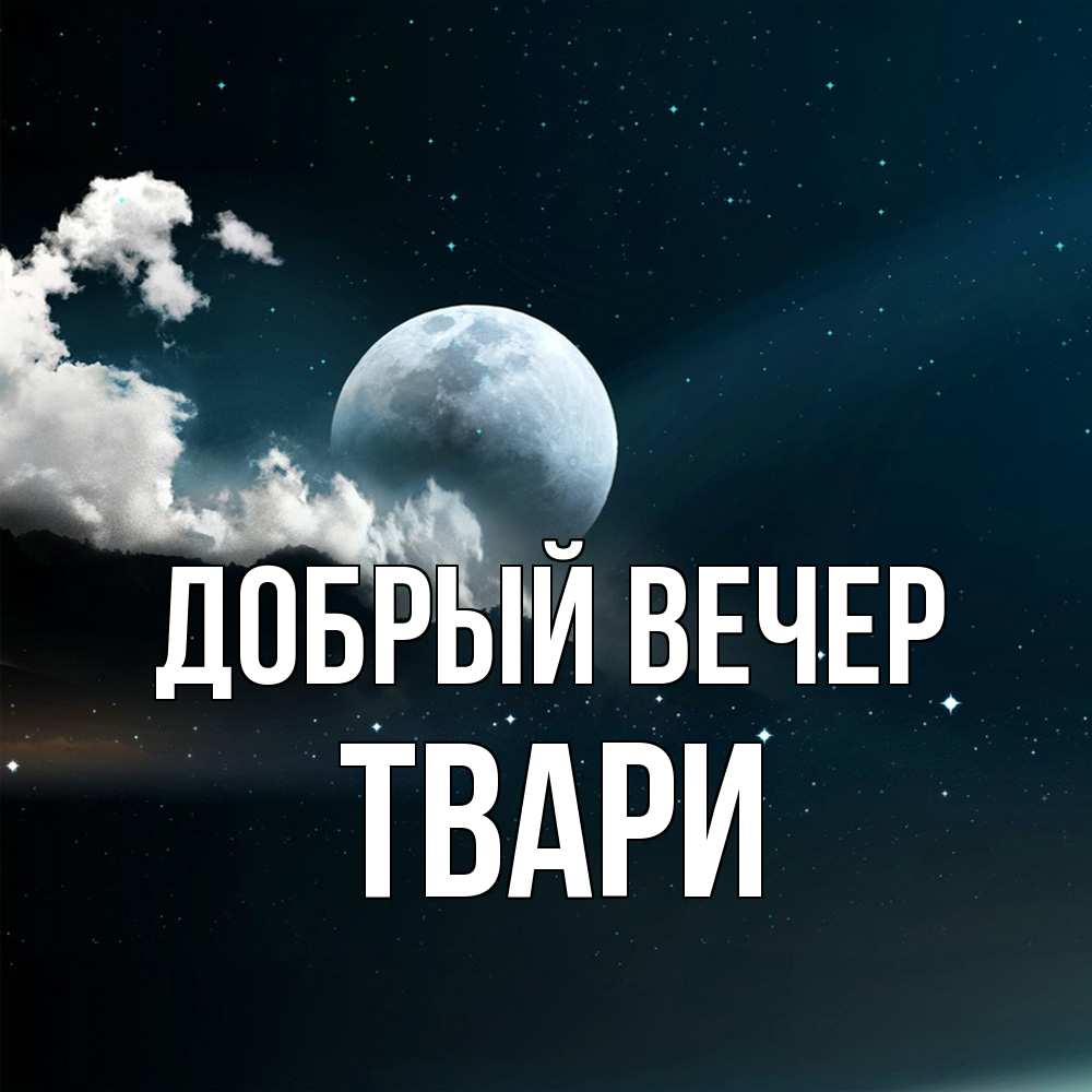 Открытка  с именем. твари, Добрый вечер  