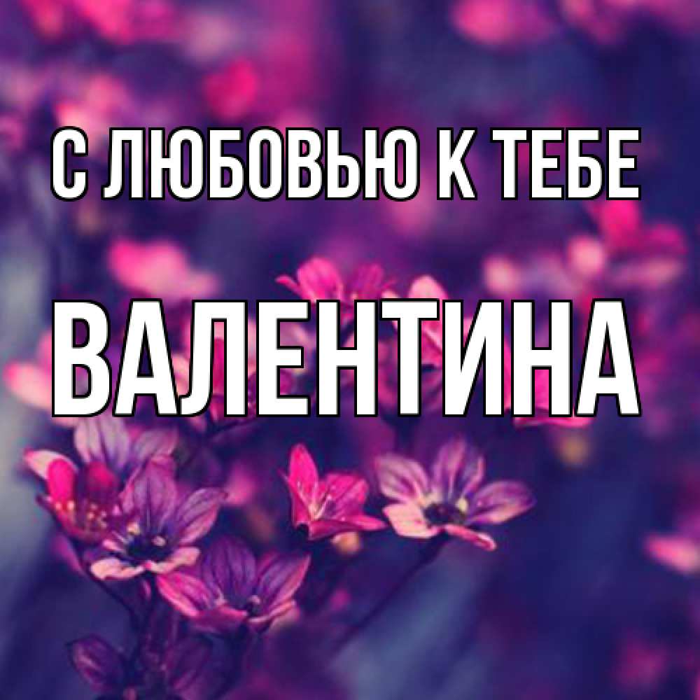Открытка  с именем. валентина, С любовью к тебе  