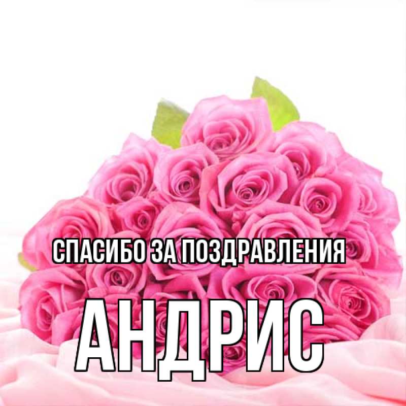 Картинка Спасибо за поздравления, Андрис