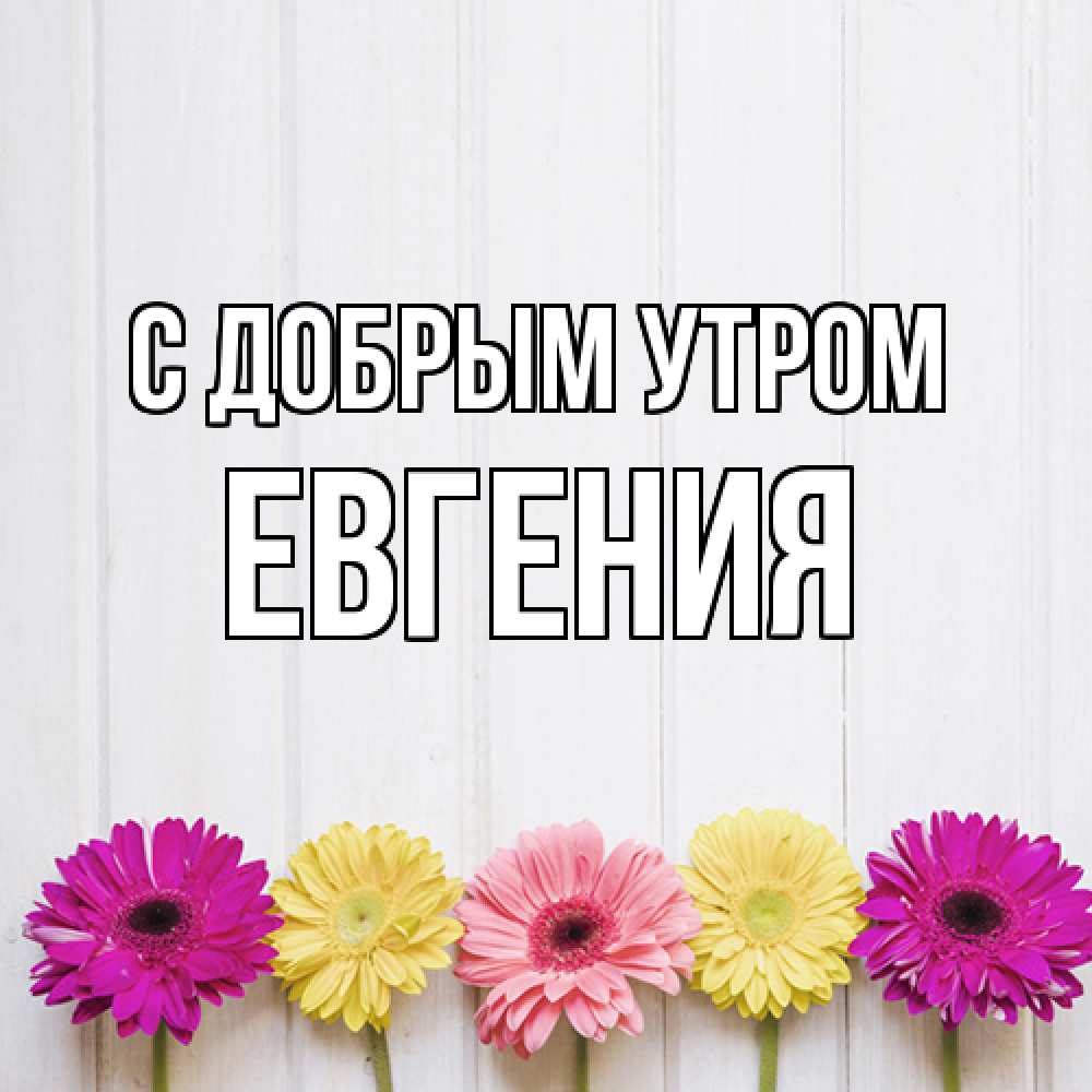 Открытка  с именем. Евгения, С добрым утром  