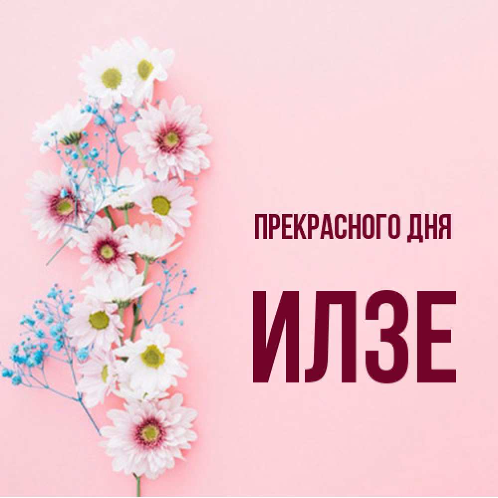 Открытка  с именем. Илзе, Прекрасного дня  