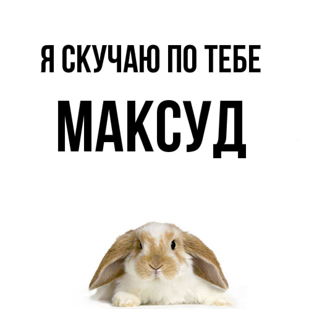 Открытка  с именем. Максуд, Я скучаю по тебе  